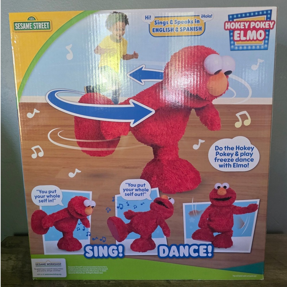 Sesame Street Hokey Pokey Elmo Singing Dancing Bilingual English Spanish Toy - Picture 3 of 4